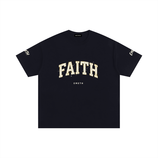 EMETH™ EMOUNA — T-Shirt Faith Never Falls - Noir / S - EMETH