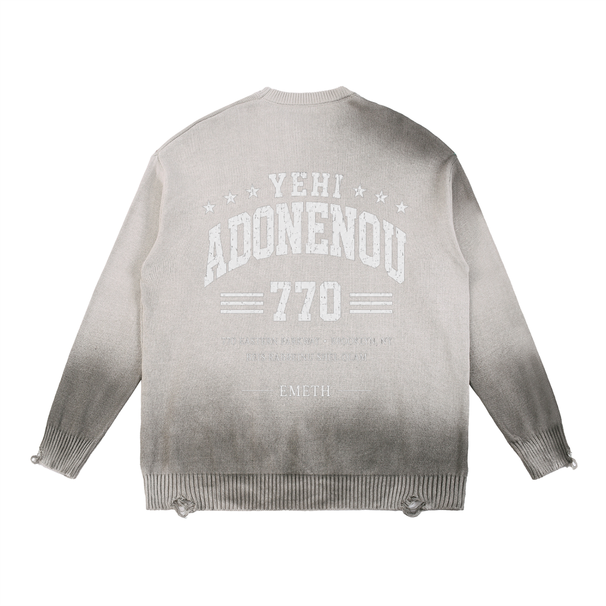 EMETH 770 Yehi Adonénou | Sweat Col Rond Distressed