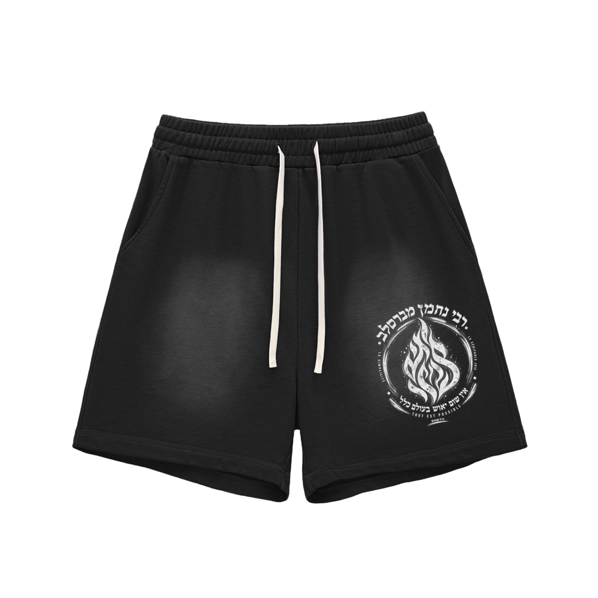 EMETH BRESLEV | Short Bords Bruts Délavé 350G