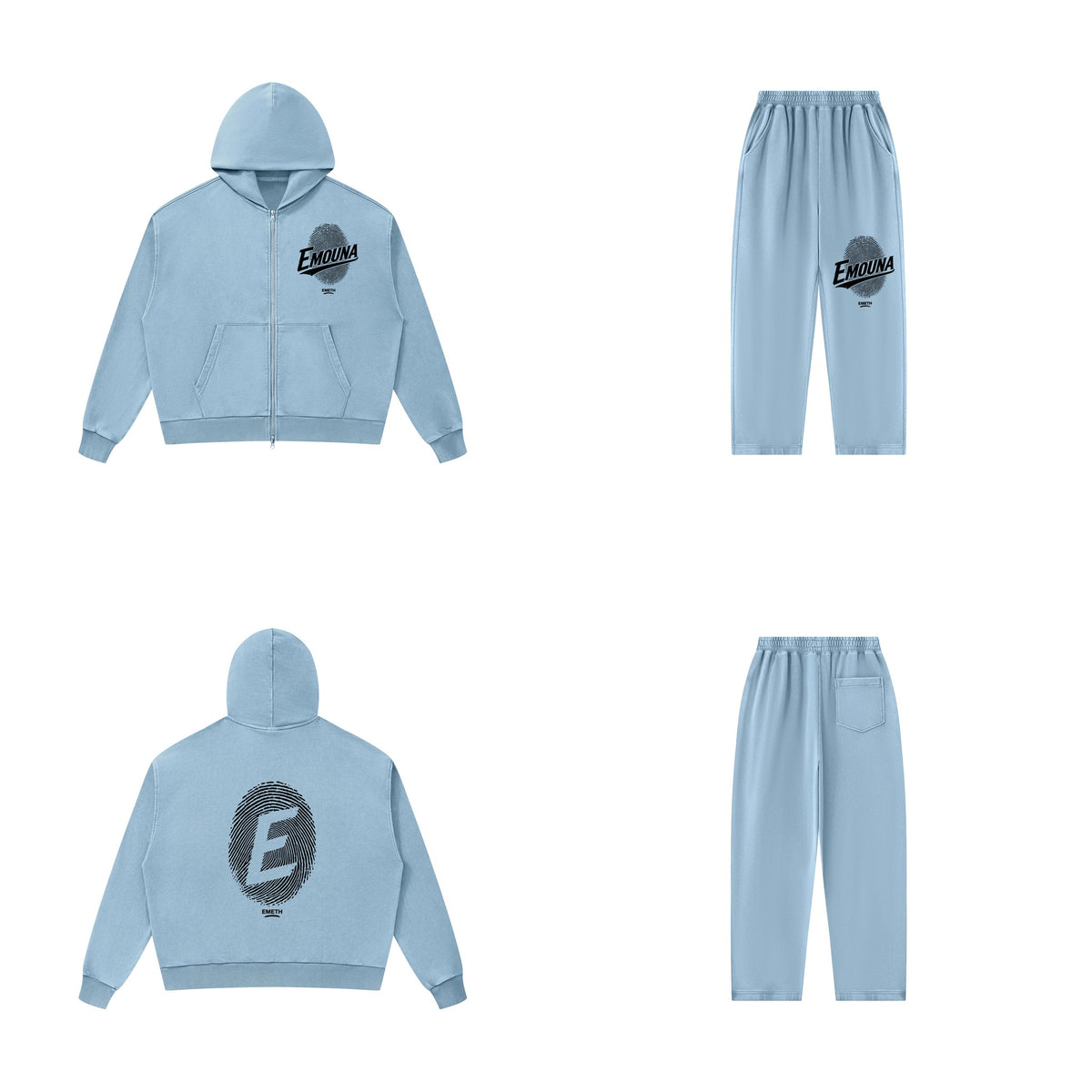 Ensemble Emouna Mineral Wash Bleu Brume
