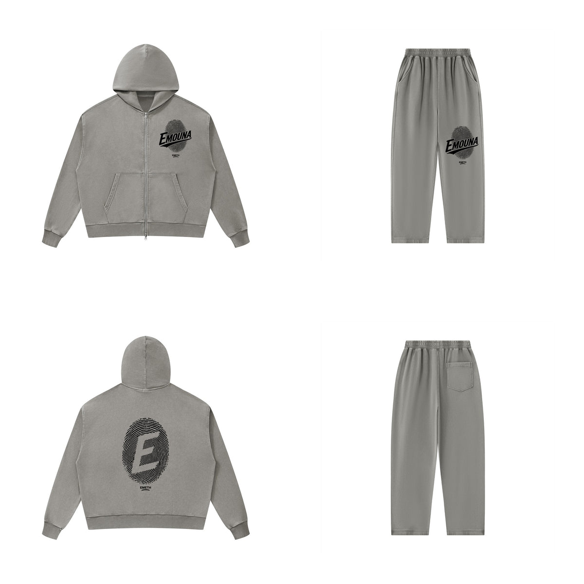 Ensemble Emouna Mineral Wash Gris Clair