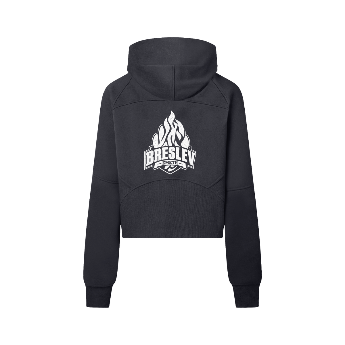 EMETH BRESLEV | Sweat à Capuche Femme Demi-Zip Court