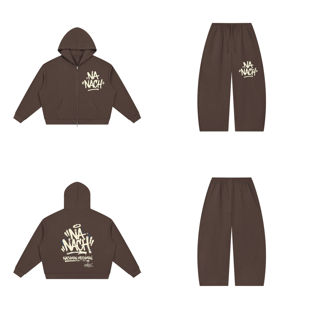 Ensemble EMETH NA'NACH Graffiti Café — sweat et pantalon, devant et dos