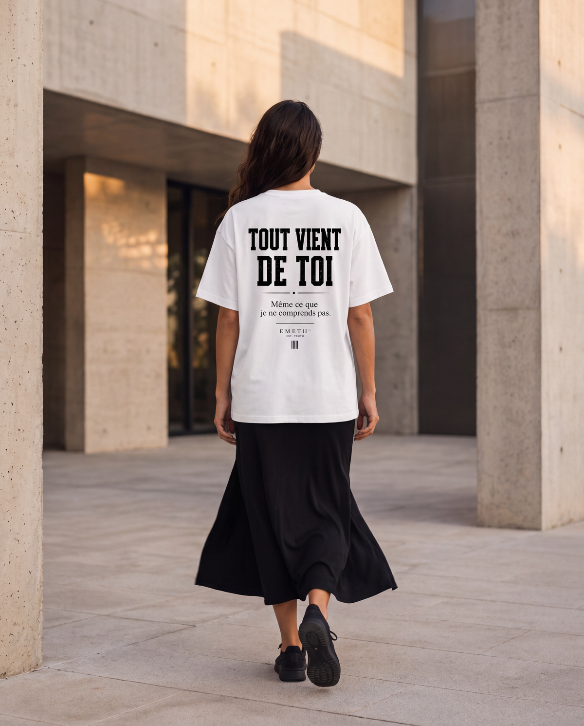 EMETH HACHEM 26 – Tout Vient de Toi | T-shirt Premium Blanc