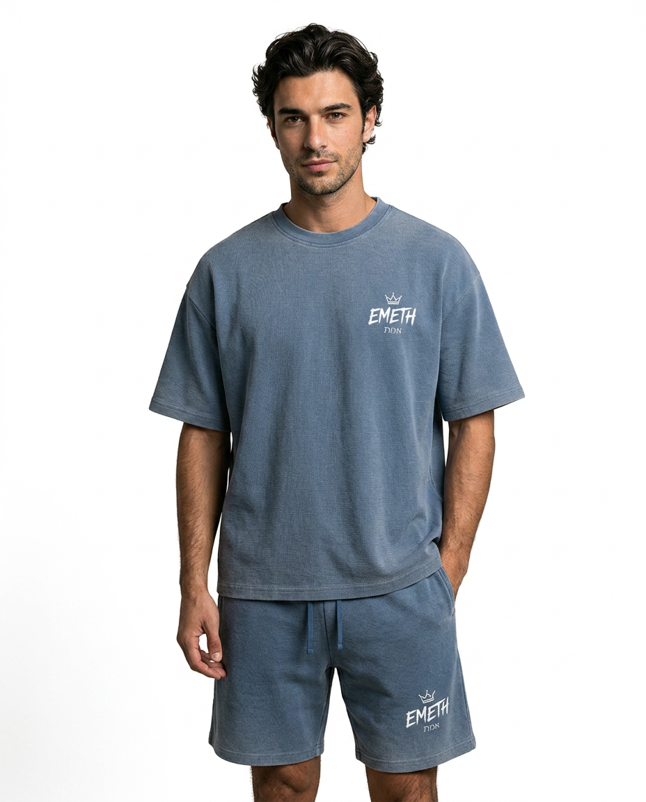 EMETH Essentials Délavé | Ensemble T-shirt Oversize + Short