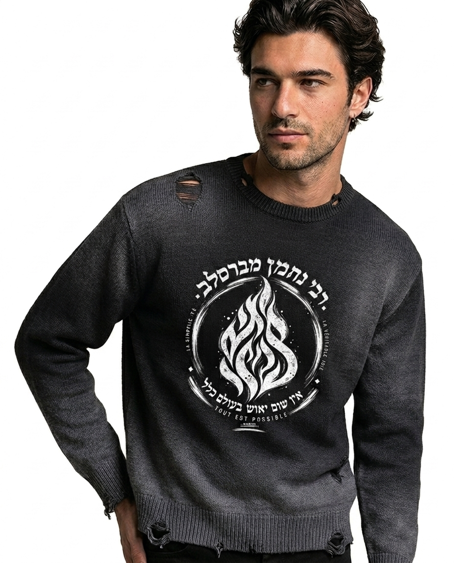 EMETH BRESLEV | Crewneck Distressed Coton Lourd 425G