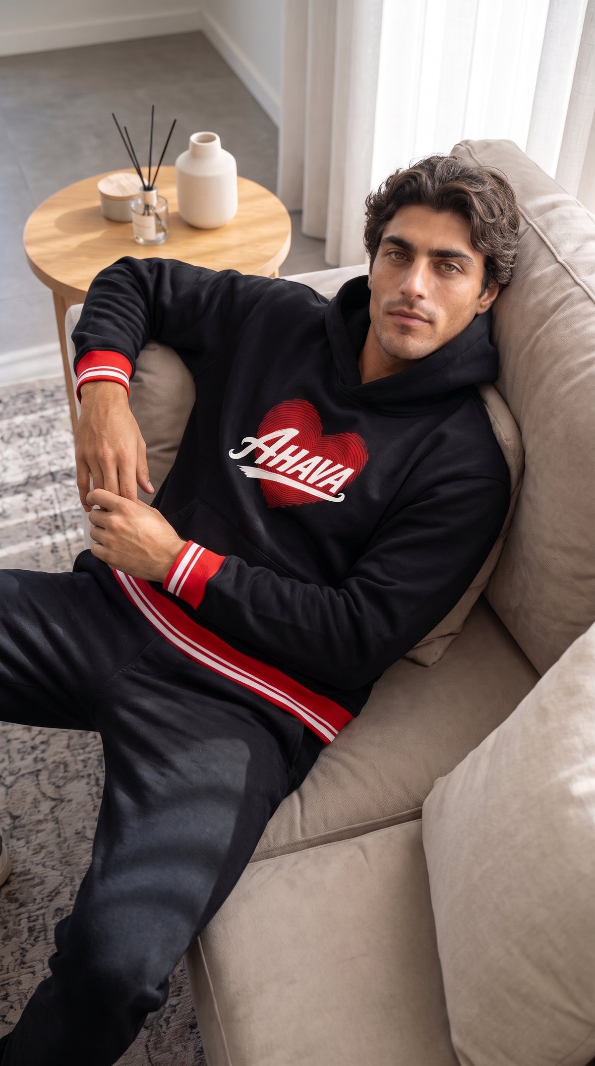 EMETH AHAVA | Hoodie Oversize Color Block Polaire 345G