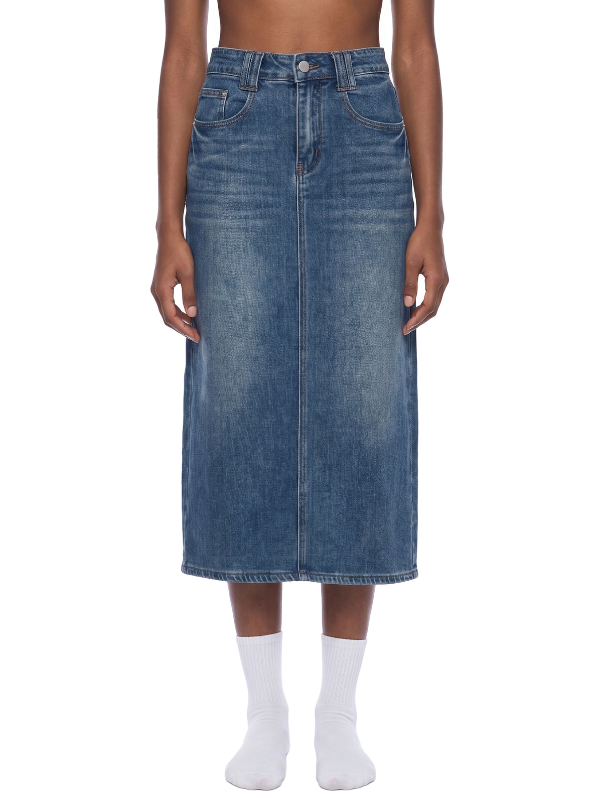 EMETH BRESLEV | Jupe Denim Délavé