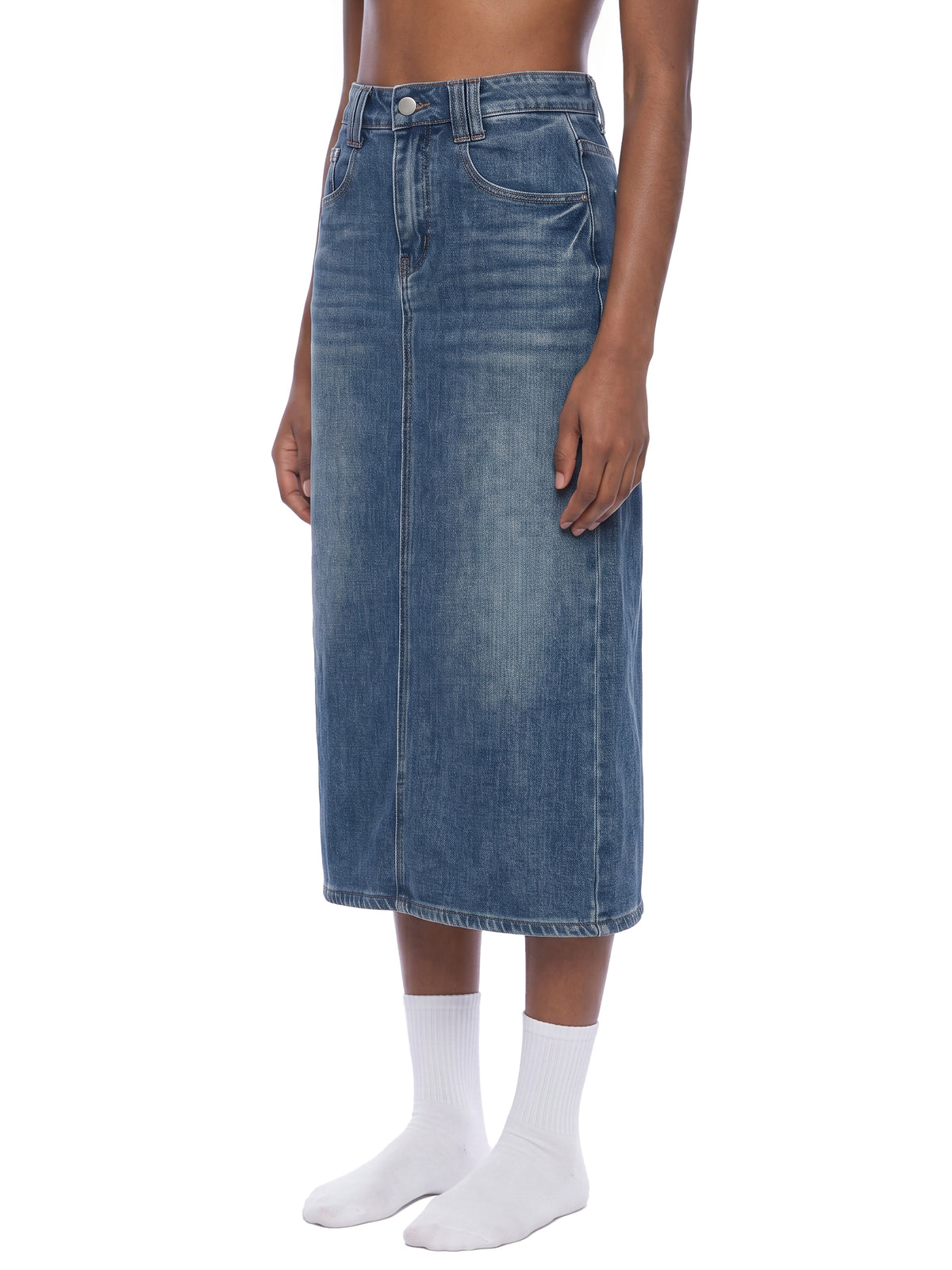 EMETH BRESLEV | Jupe Denim Délavé