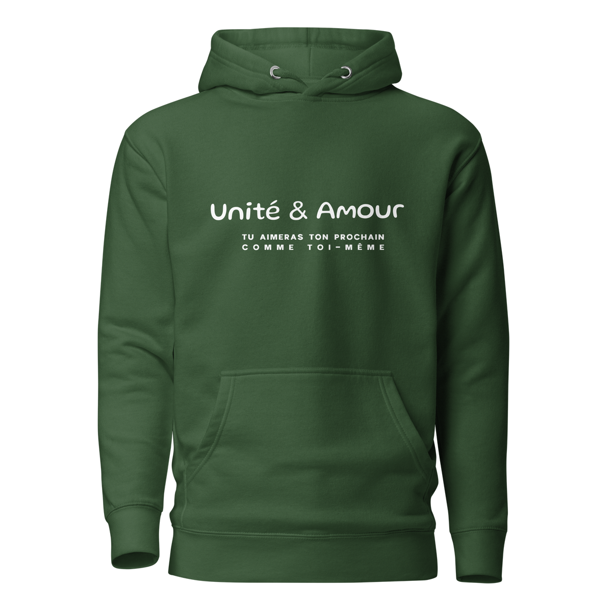 EMETH™ Unité & Amour Premium Hoodie - Vert Forêt / S - EMETH