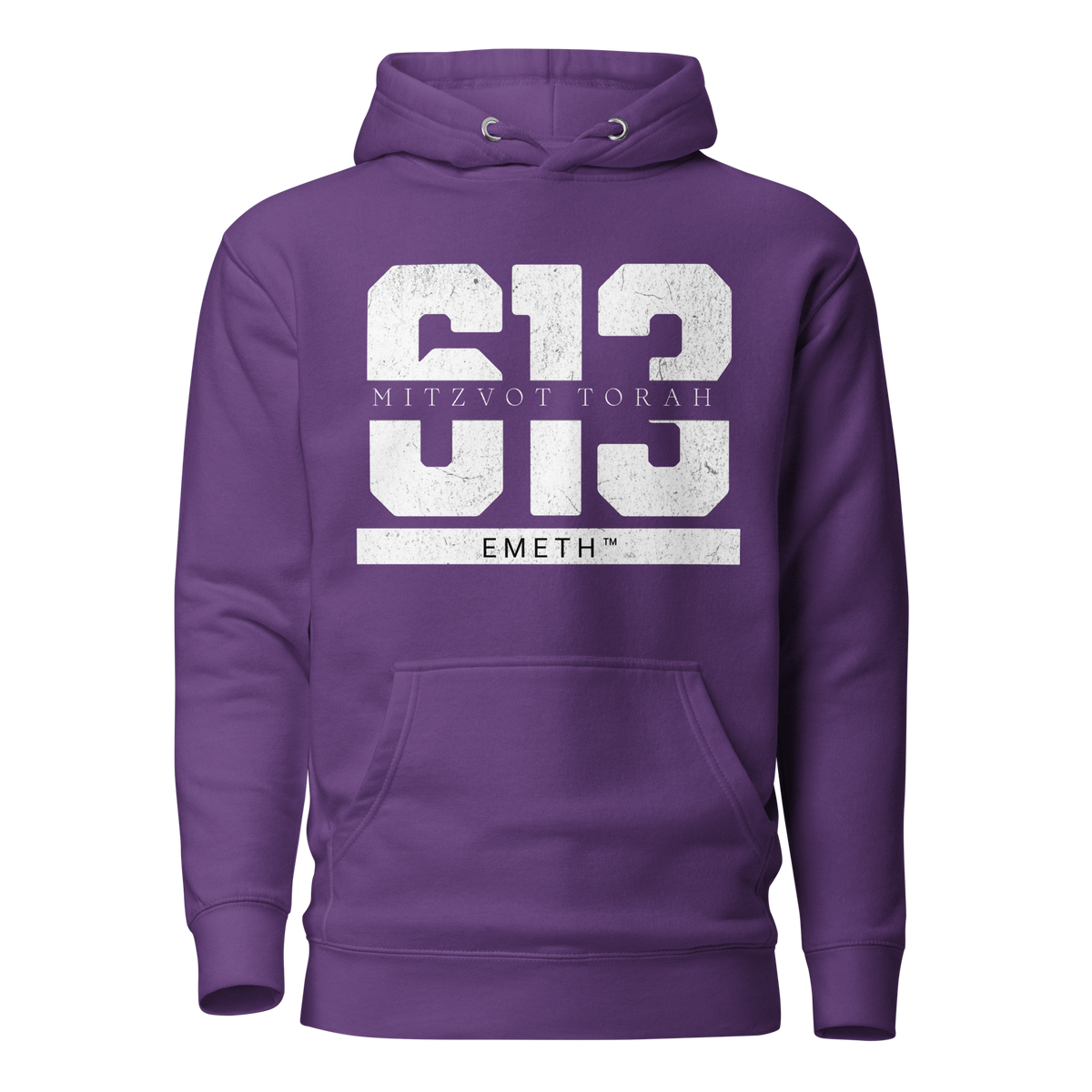 EMETH™ 613 Mitzvot Torah Premium Hoodie - Violet / S - EMETH