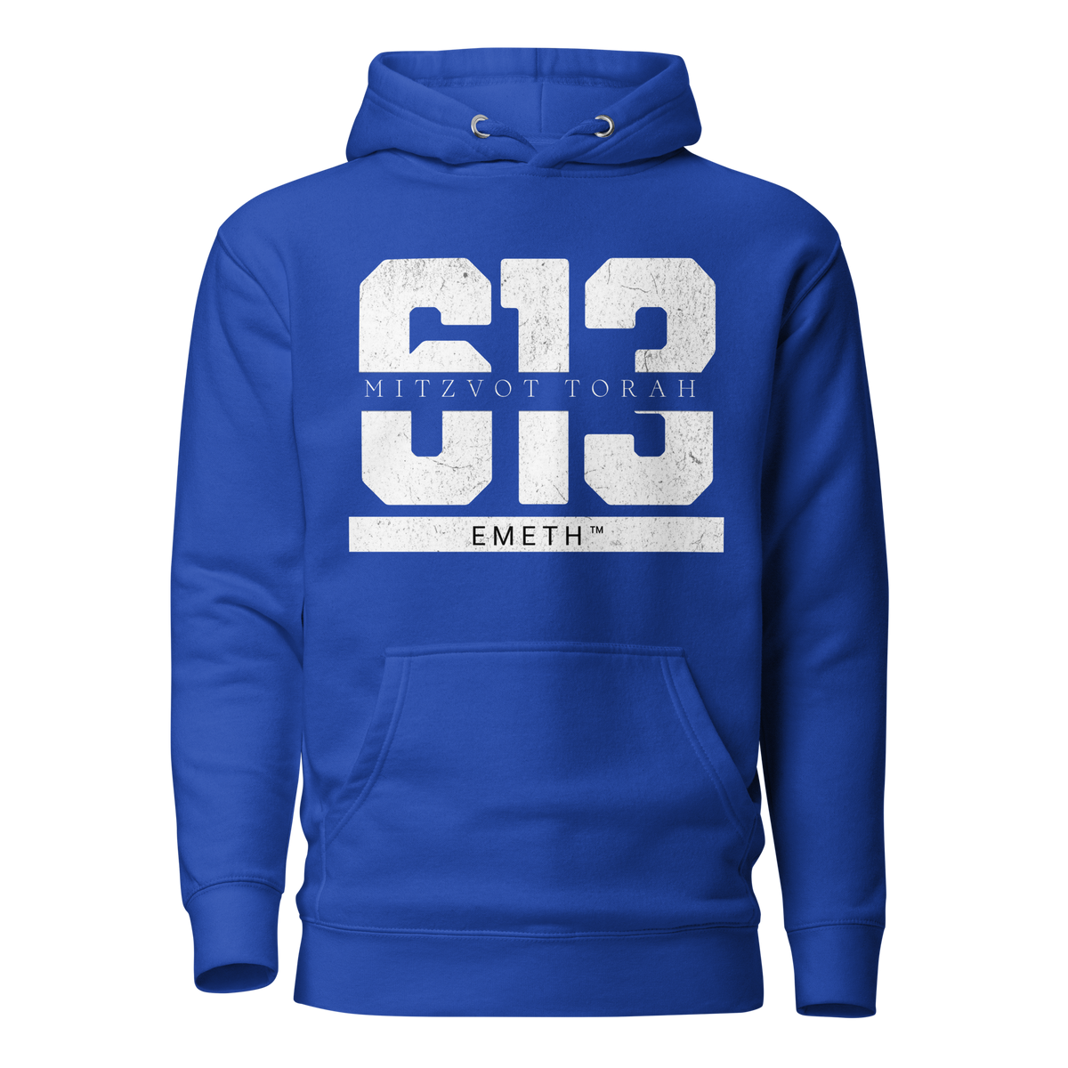 EMETH™ 613 Mitzvot Torah Premium Hoodie - Bleu roi / S - EMETH