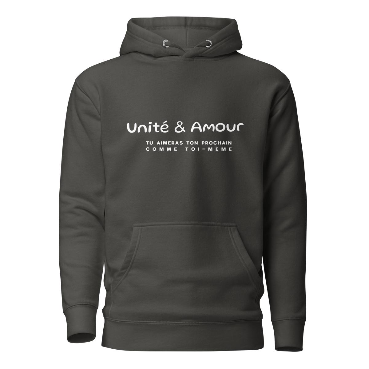 EMETH™ Unité & Amour Premium Hoodie - Noir Vintage / S - EMETH