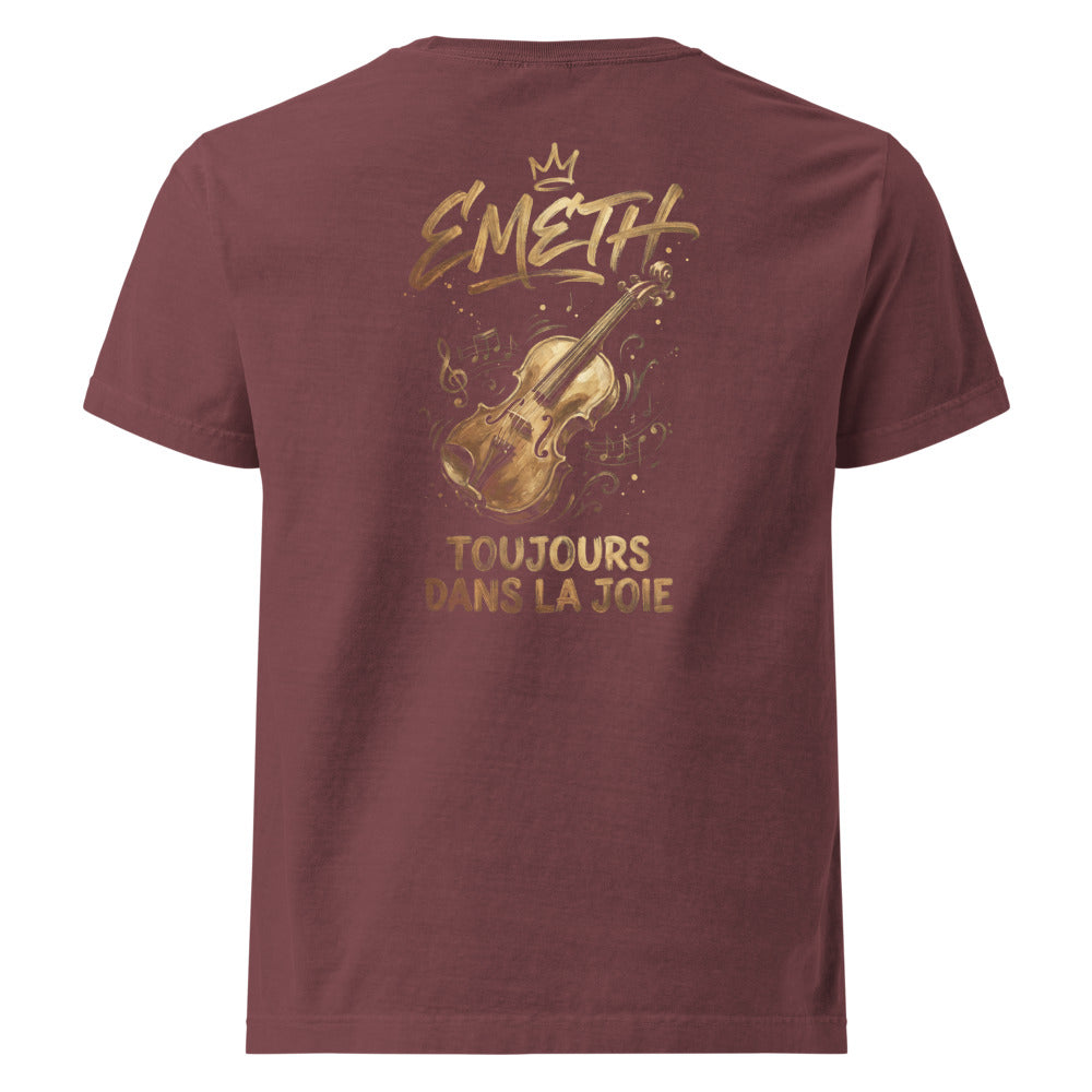 EMETH Toujours dans la Joie — dos Bordeaux délavé