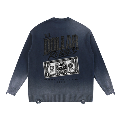 EMETH DOLLAR REBBE'S | Crewneck Distressed Coton Lourd 425G