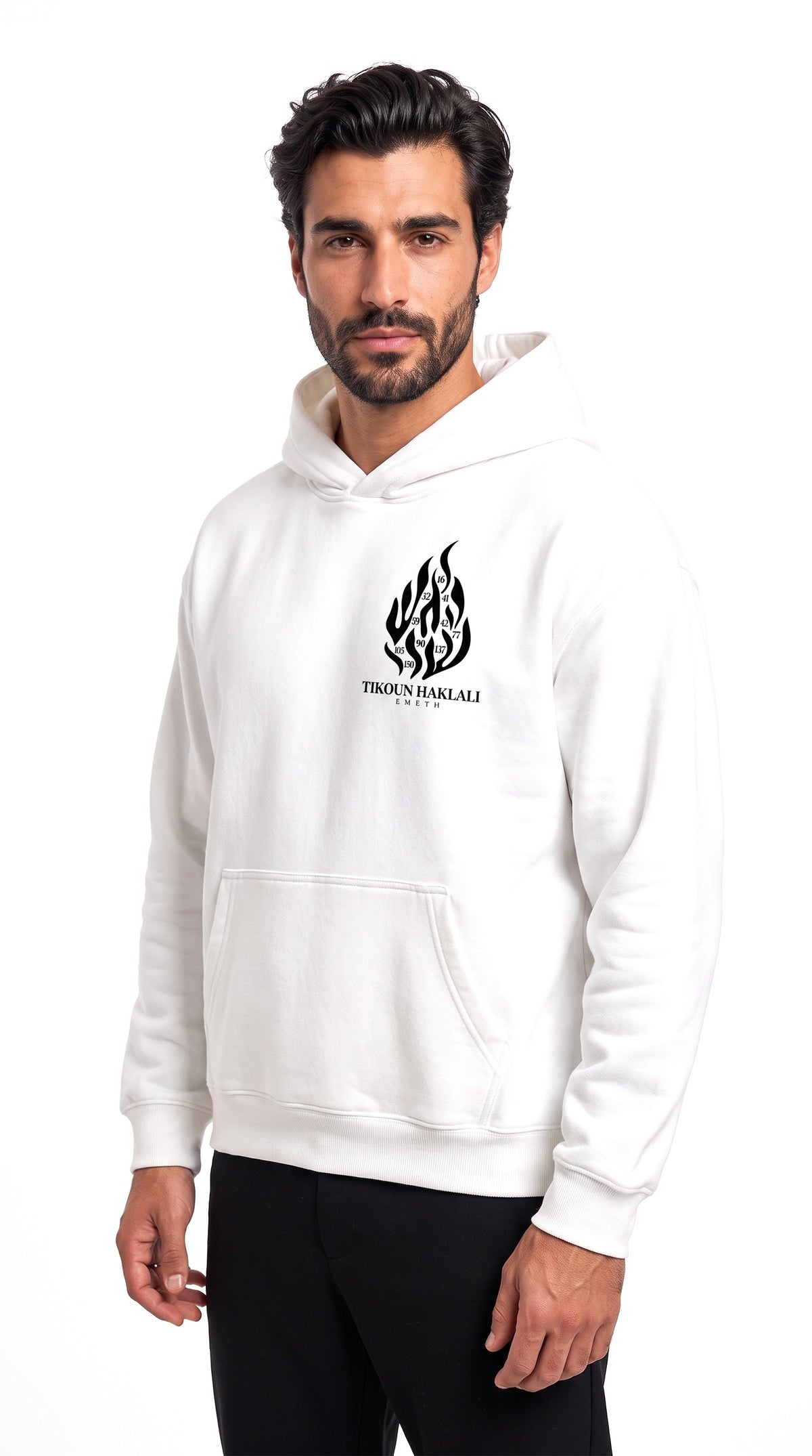 EMETH Tikoun Haklali | Hoodie Blanc Heavyweight 430g
