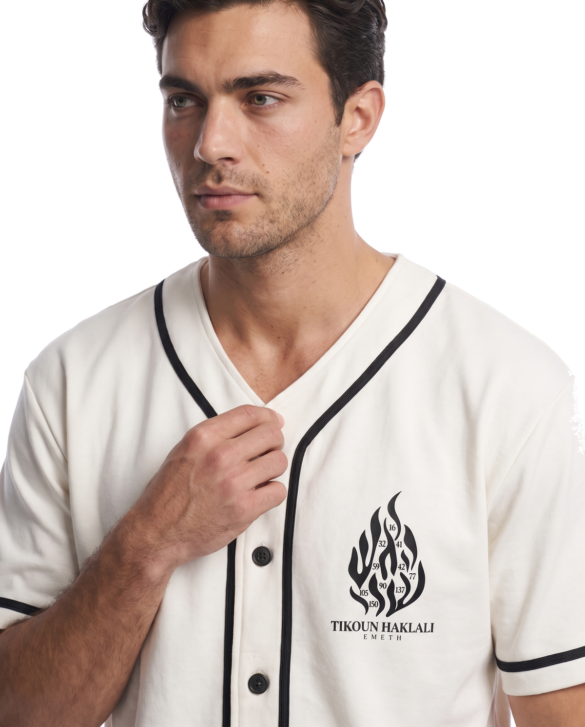 EMETH Tikoun Haklali | Maillot Boutonné Blanc