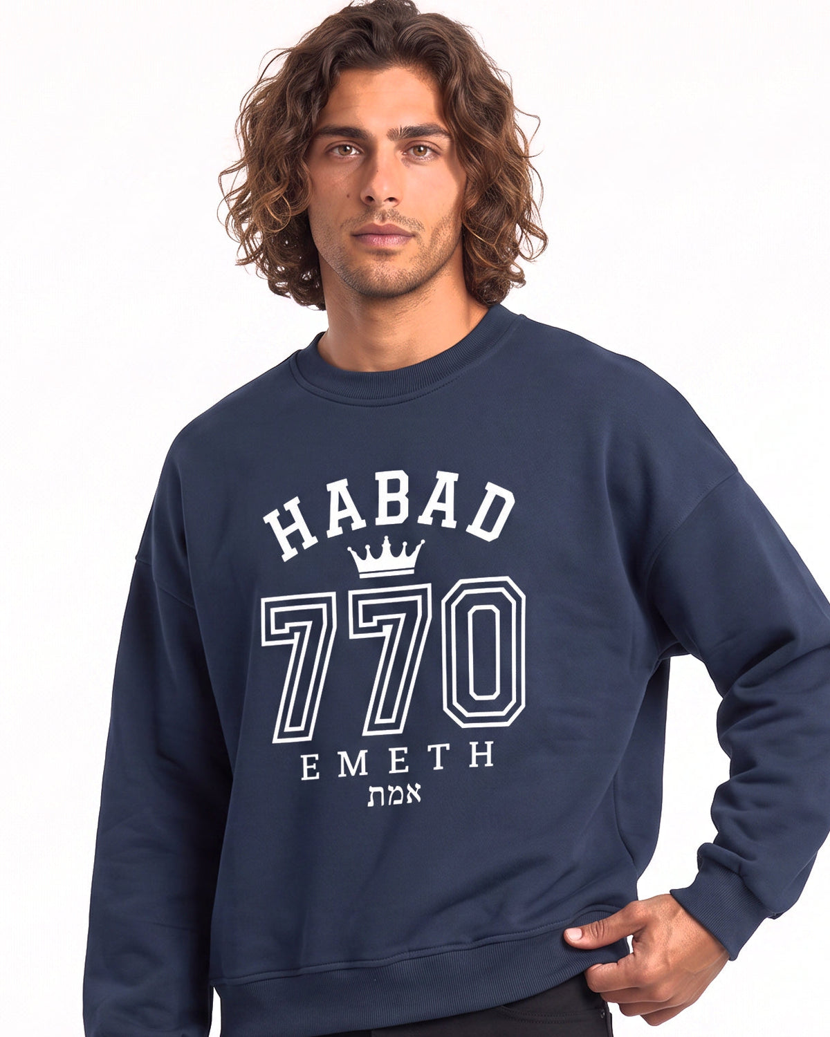EMETH Habad 770 Vintage | Sweat Col Rond Boxy