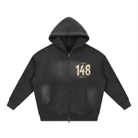 EMETH™ 148 HITBODEDOUT — Hoodie Zippé - Noir / S - EMETH