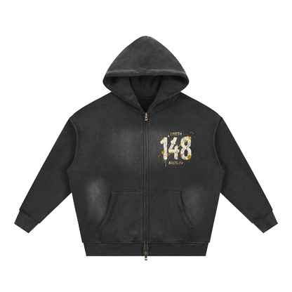 EMETH™ 148 HITBODEDOUT — Hoodie Zippé - Noir / S - EMETH