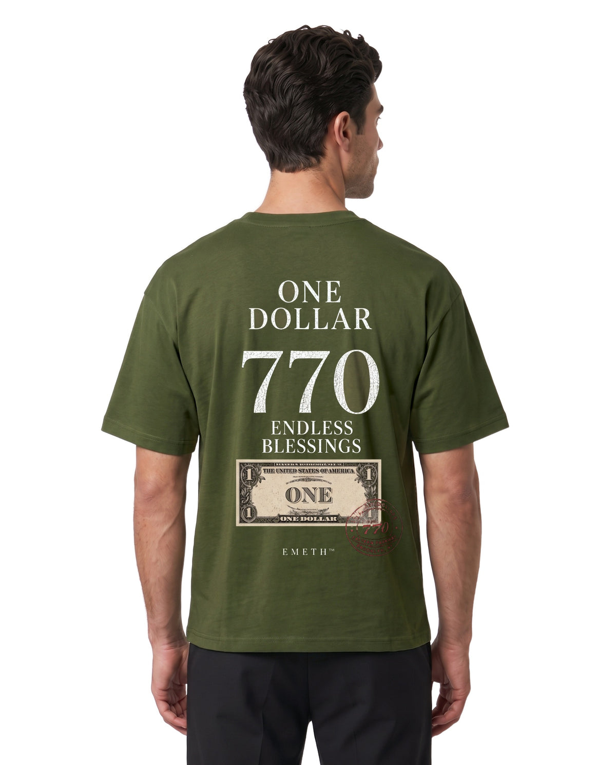 EMETH One Dollar 770 Endless Blessings | T-shirt Premium 200 g/m²