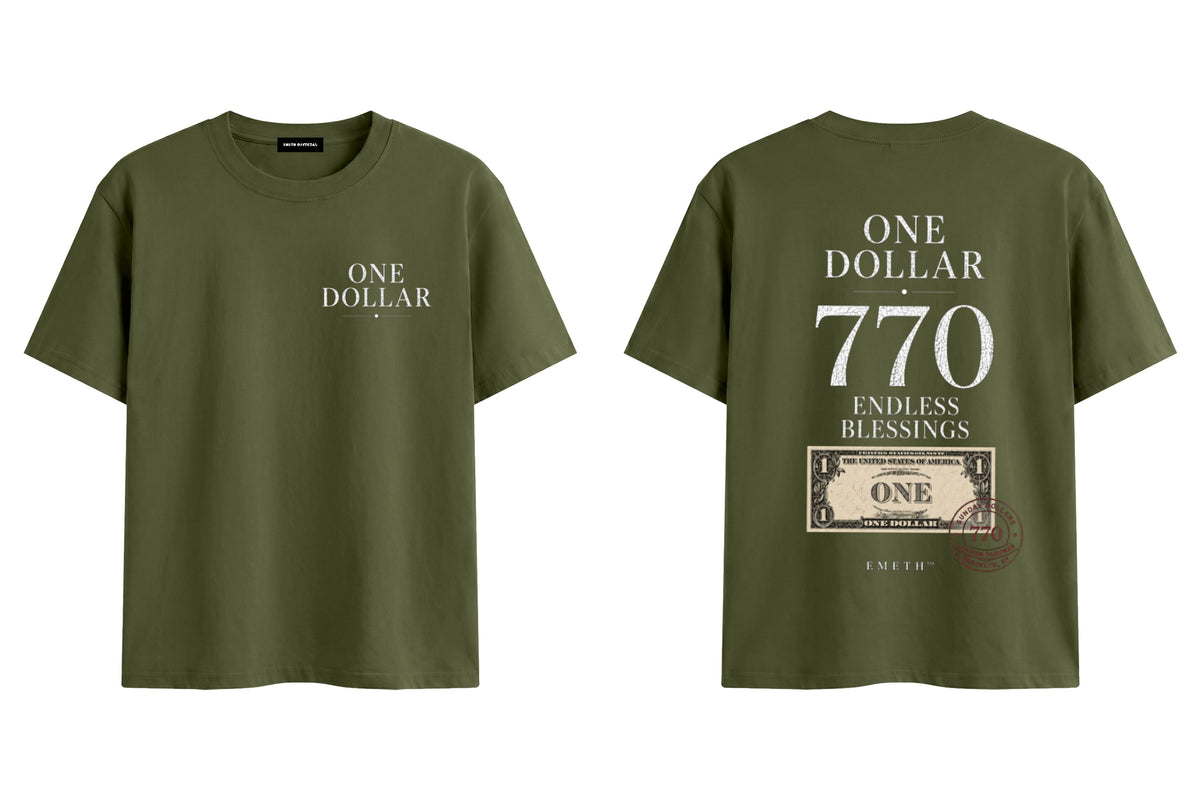 EMETH One Dollar 770 Endless Blessings | T-shirt Premium 200 g/m²