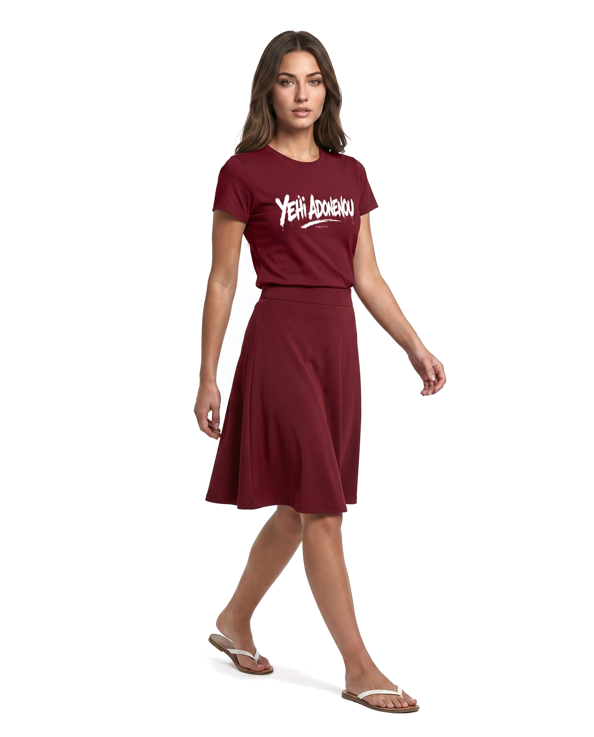 EMETH 770 | T-shirt Femme Ajusté Yehi Adonenou 230G