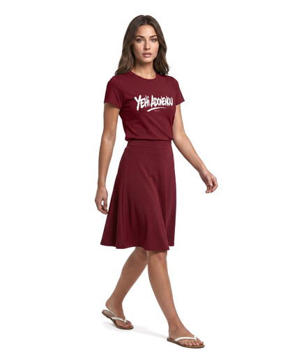 EMETH 770 | T-shirt Femme Ajusté Yehi Adonenou 230G