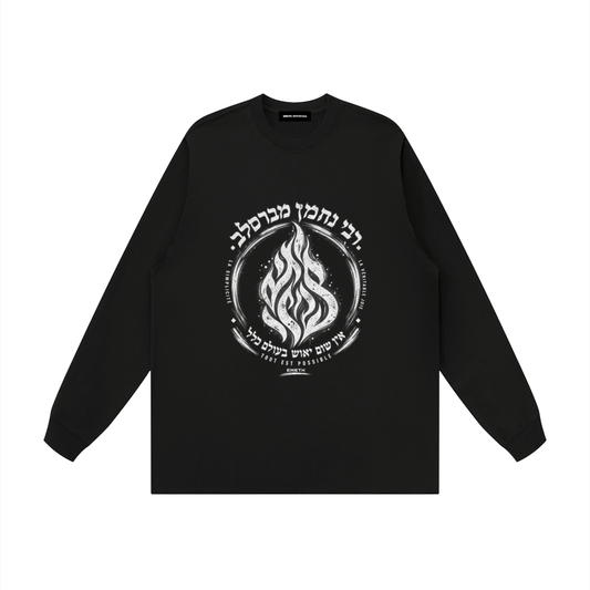 EMETH BRESLEV | T-shirt Manches Longues Bords Bruts 305G