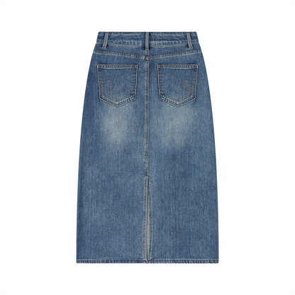 EMETH BRESLEV | Jupe Denim Délavé