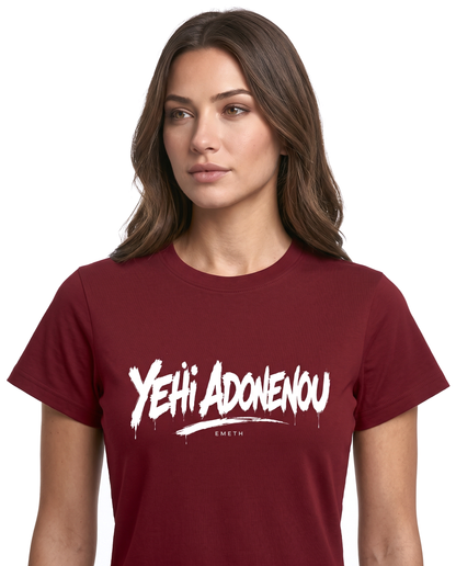 EMETH 770 | T-shirt Femme Ajusté Yehi Adonenou 230G