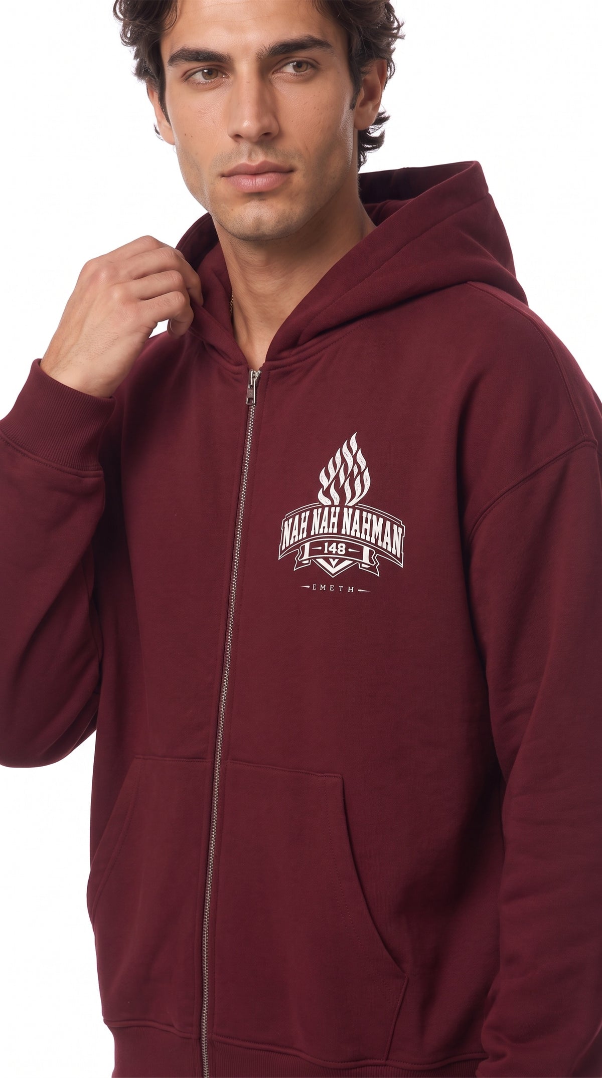 EMETH Na Nach Nachman | Zipped Hoodie