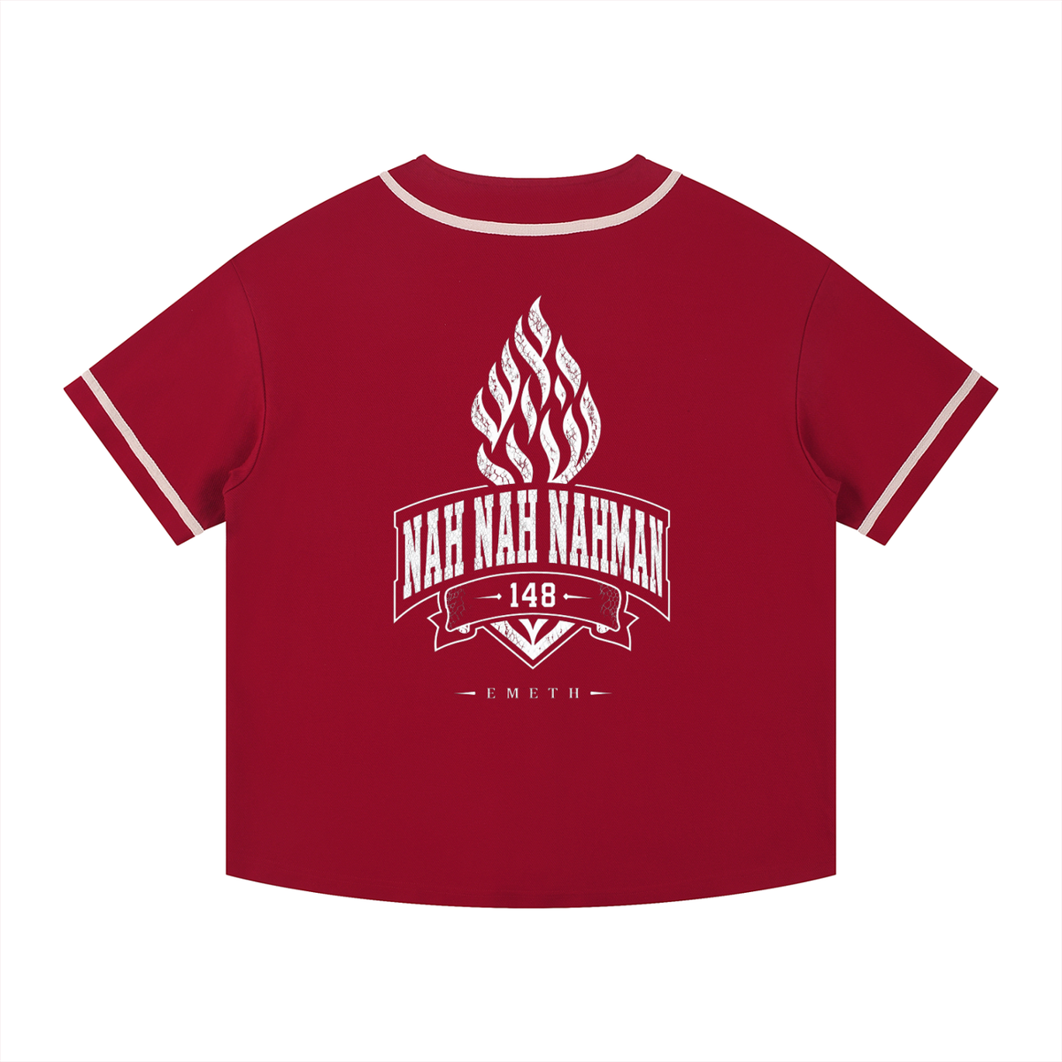 EMETH NAH NAH NAHMAN | Jersey Baseball Boutonné