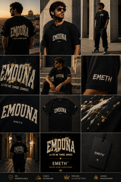 EMETH™ SIMHA — T-Shirt Oversize - Noir / S - EMETH