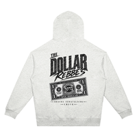 EMETH DOLLAR REBBE'S hoodie oversize gris chine dos