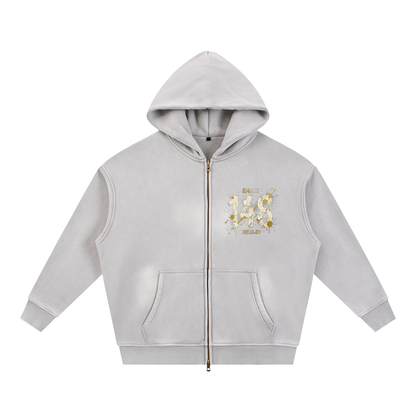 EMETH™ 148 HITBODEDOUT — Hoodie Zippé - Gris clair / S - EMETH