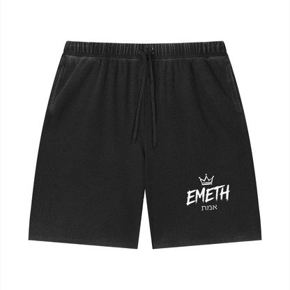 Ensemble EMETH Essential Washed Noir – T-shirt Oversized & Short Premium