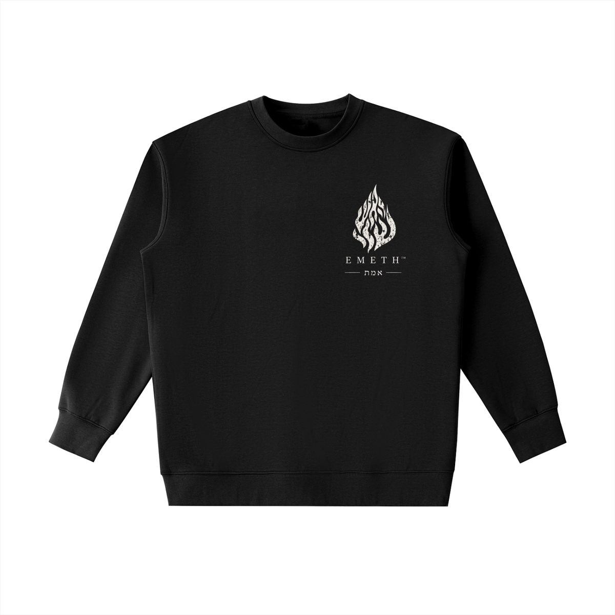 EMETH Essentials | Sweat Col Rond Flamme