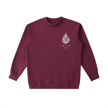EMETH Essentials | Sweat Col Rond Flamme