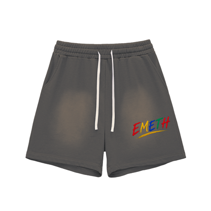 EMETH Essentials | Short Délavé Bords Bruts