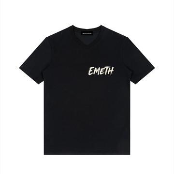 EMETH TRUST – Fear Nothing | T-shirt Homme Premium Col V Noir