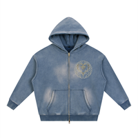 EMETH™ 13 Ahava — Hoodie Zippé Heart - Bleu brumeux / S - EMETH