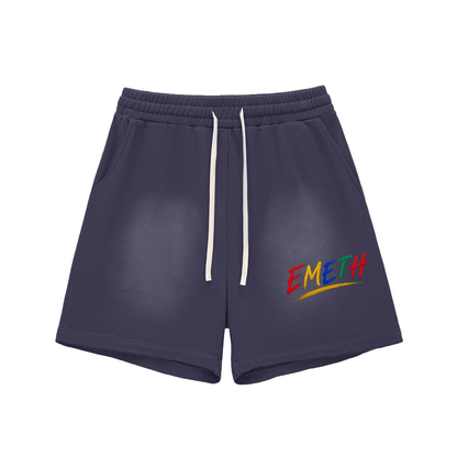 EMETH Essentials | Short Délavé Bords Bruts