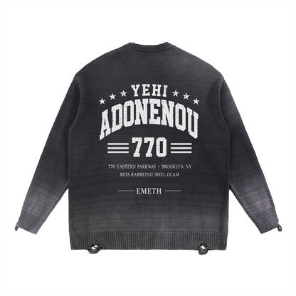 EMETH 770 Yehi Adonénou | Sweat Col Rond Distressed