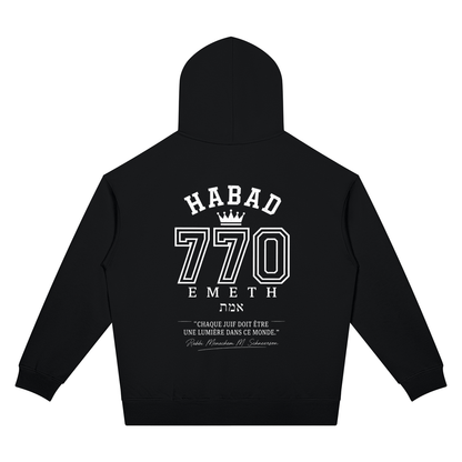 EMETH Habad 770 | Hoodie Oversize Épaules Tombées
