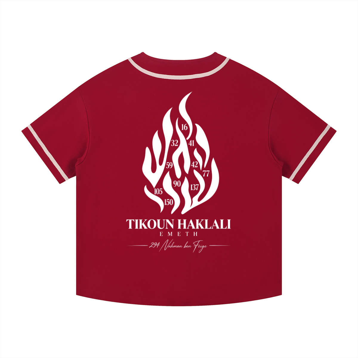 EMETH Tikoun Haklali | Maillot Boutonné Rouge