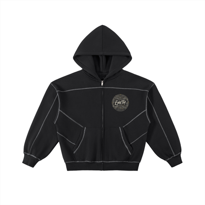 EMETH™ Essentials — Hoodie Zippé - Noir / S - EMETH