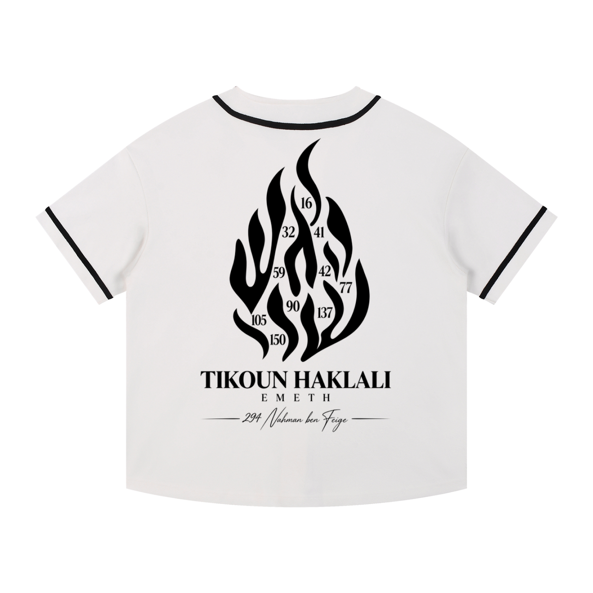 EMETH Tikoun Haklali | Maillot Boutonné Blanc