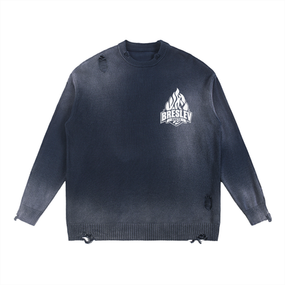 EMETH 148 Breslev | Sweat Col Rond Distressed