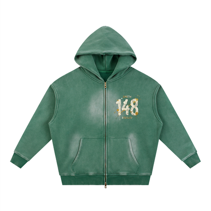 EMETH™ 148 HITBODEDOUT — Hoodie Zippé - Vert foncé / S - EMETH